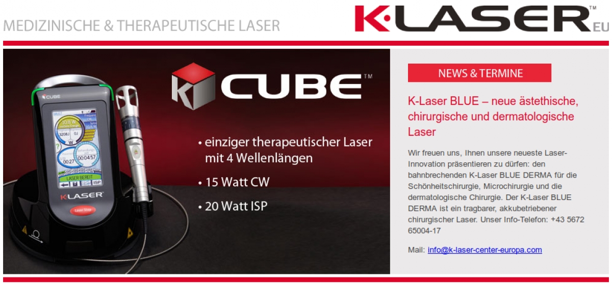 Screenshot der K-Laser-Homepage